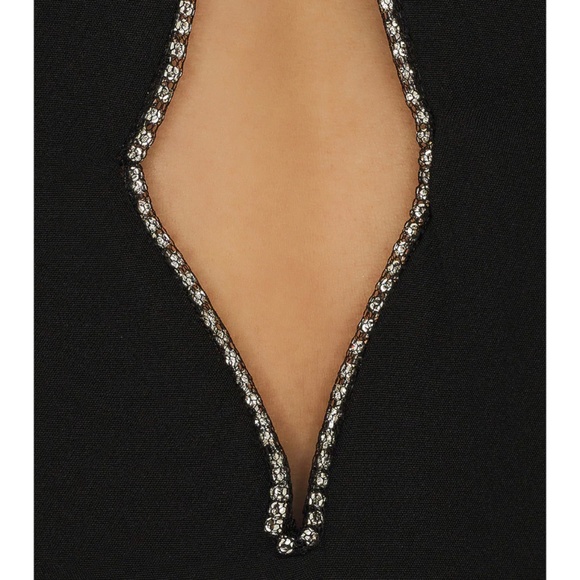 Black Embellished Midi Dress, Bardot - Picture 3 of 5